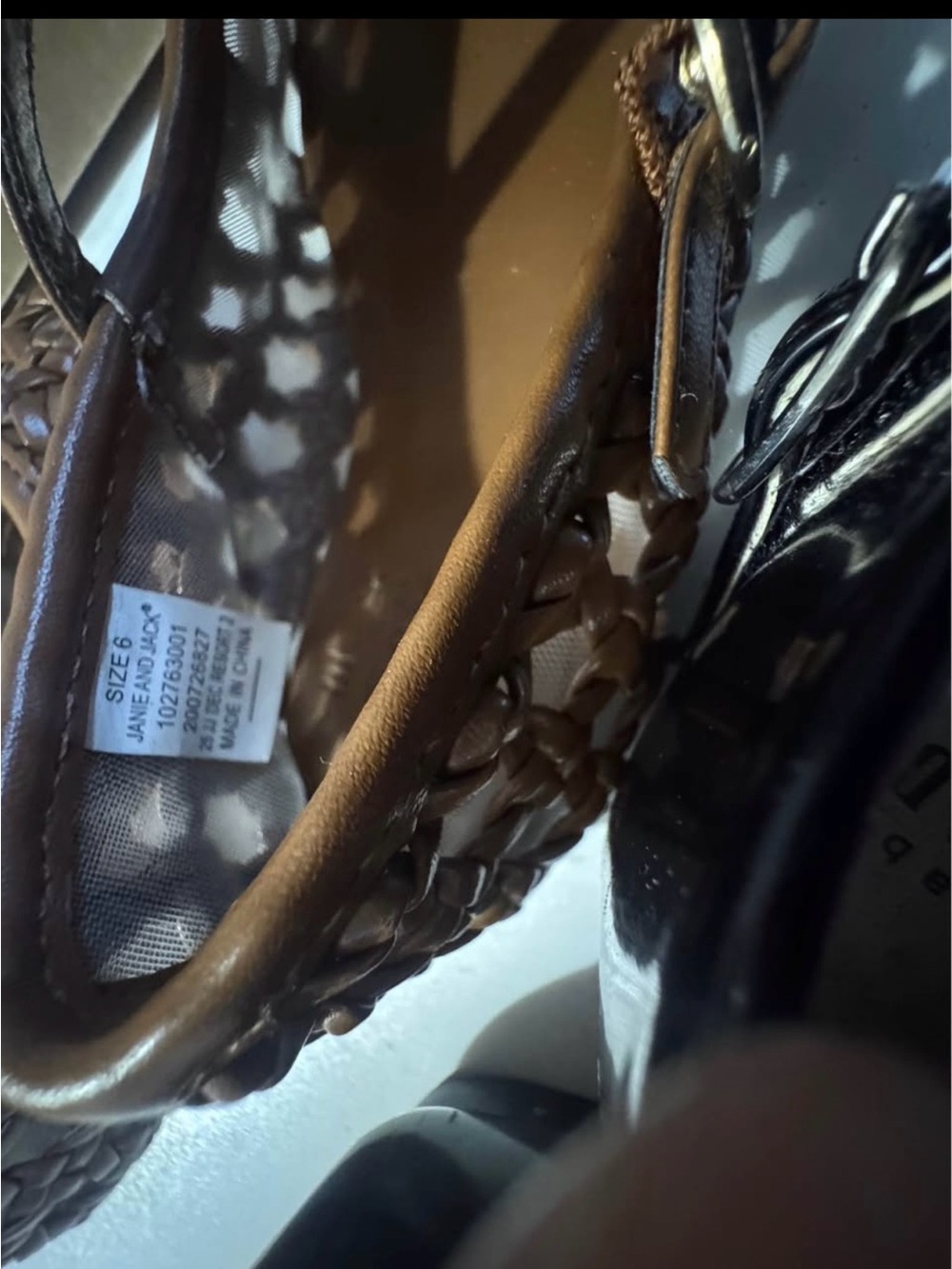 Fashionista girls Kids Brown Woven size 6 Mary Jane Shoes size 5 - Picture 7 of 8